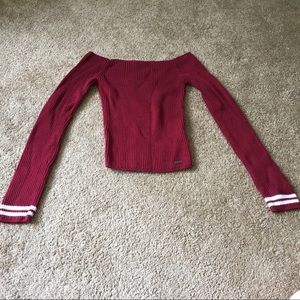 Off the shoulder hollister sweater